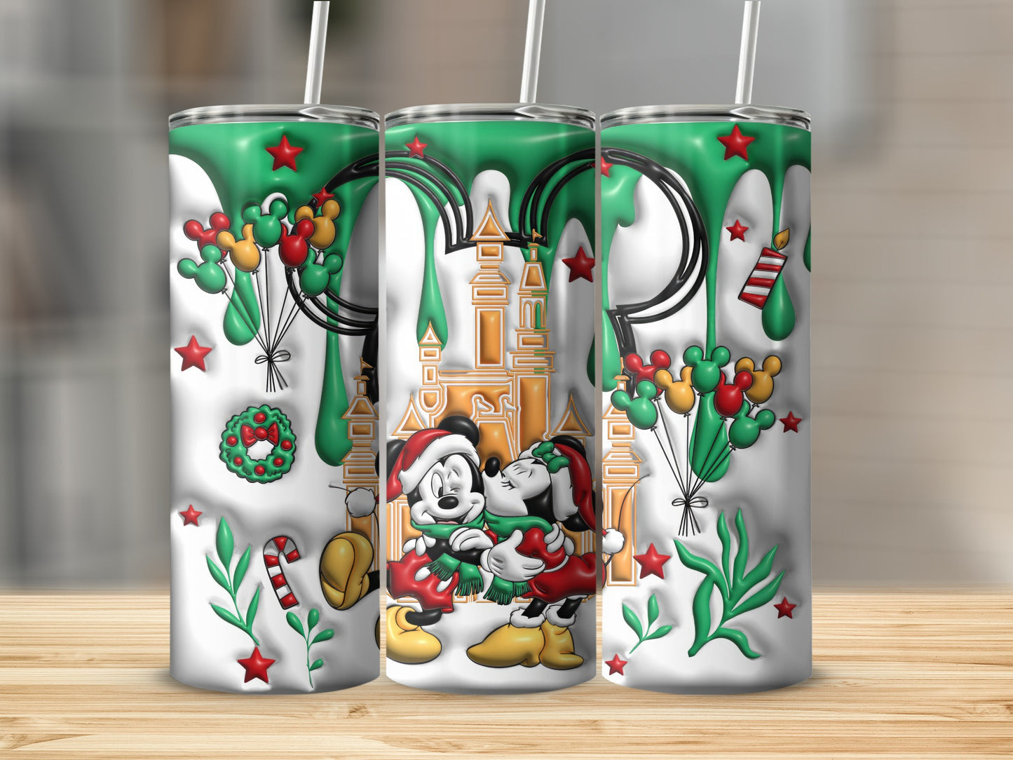Festive Balloon Celebration Design Tumbler Cup