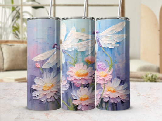 Dragonfly Flower Impasto Art Blue Pink Tumbler product type
dragonfly art
floral design
impasto style
textured art
blue flowers
pink flowers
purple dragonfly
summer tumbler
spring design
daisy art
aesthetic tumbler
nature inspired
painterly print
unique cup
gift idea
drinkware art
elegant design
colorful tumbler
dragonfly wings
flower meadow