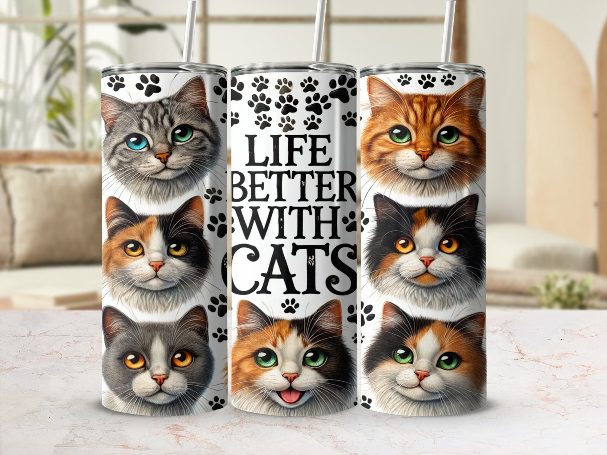 Life Better with Cats Insulated Tumbler Product