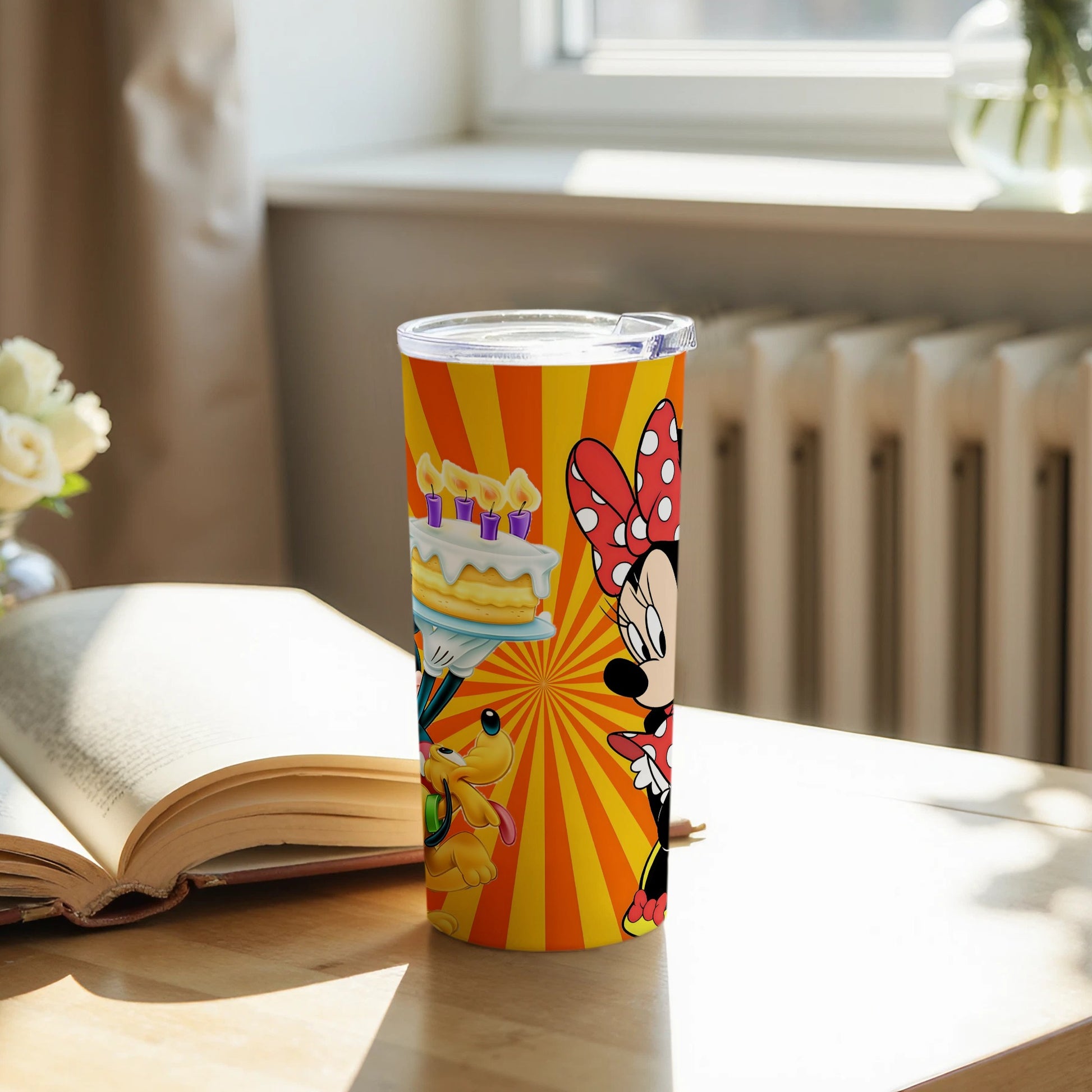 Colorful Minnie Mouse Birthday Celebration Tumbler