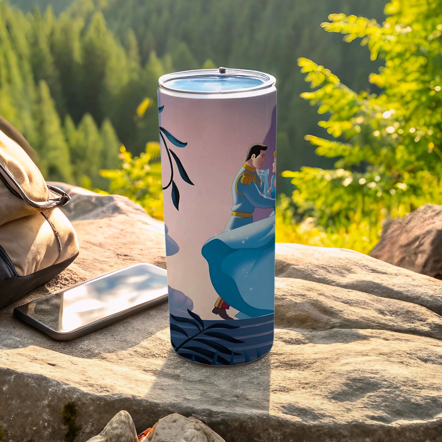 Romantic Fairy Tale Prince and Princess Travel Tumbler