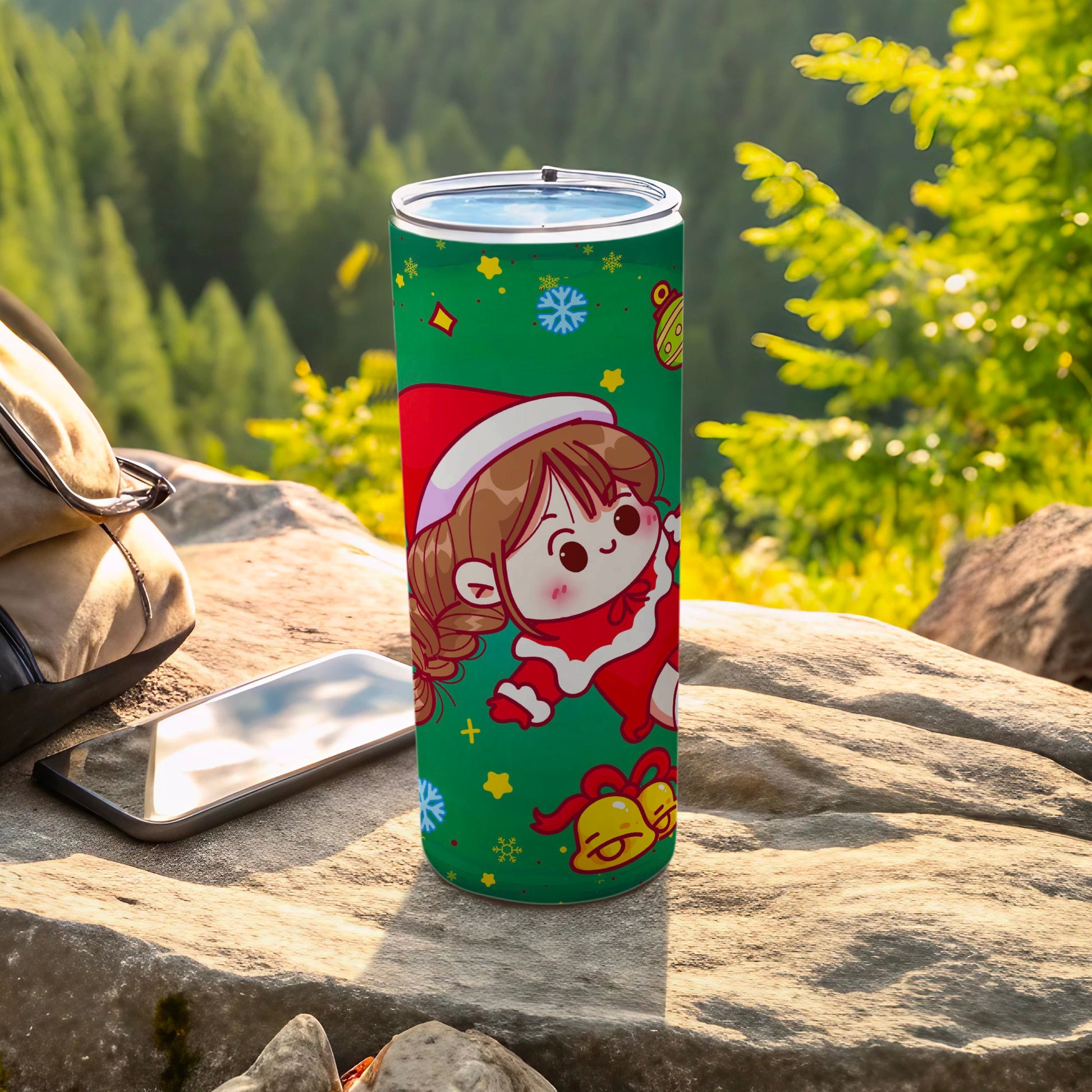 Cute Christmas Themed Cartoon Character Tumbler