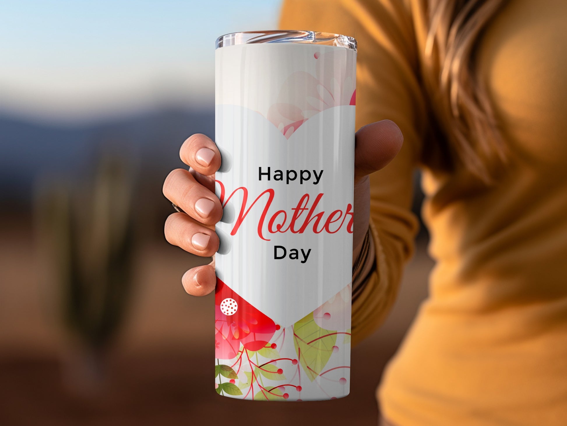 Happy Mother's Day Floral Travel Tumbler Cup