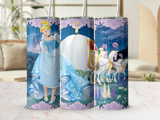 Cinderella Fairy Tale Castle Carriage Travel Mug