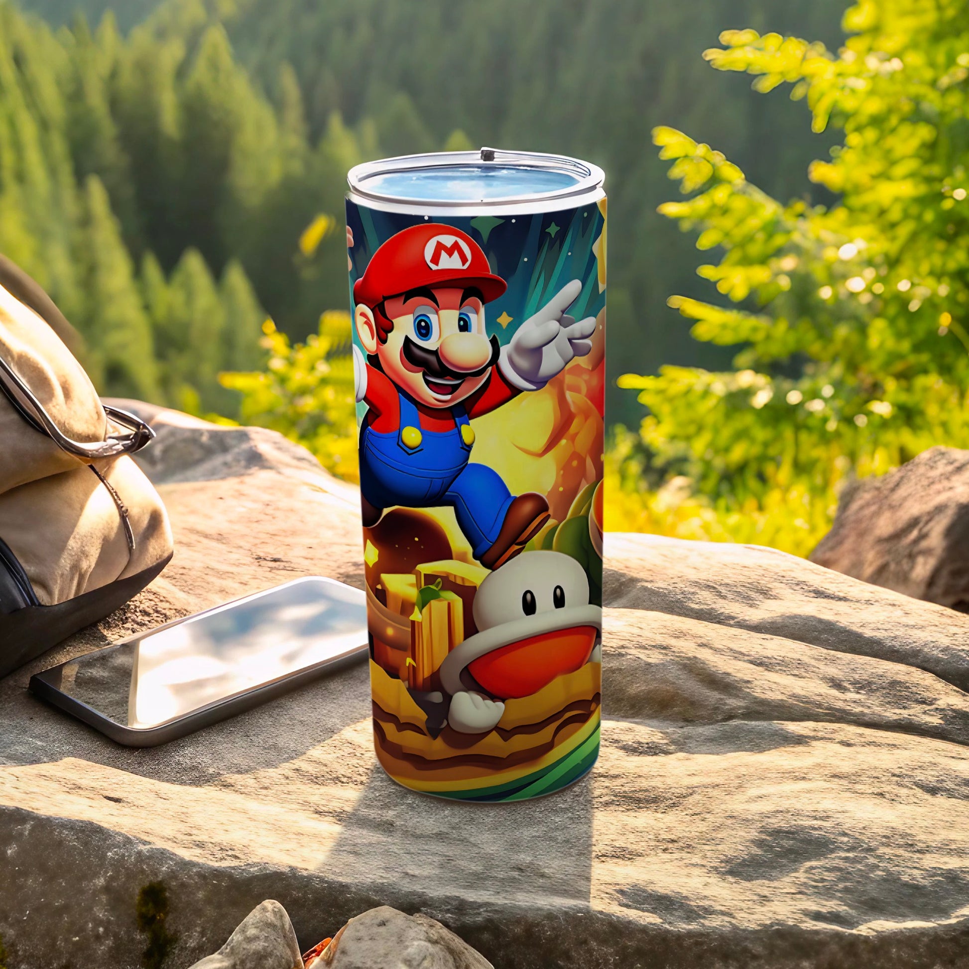 Colorful Mario Adventure Travel Tumbler Cup