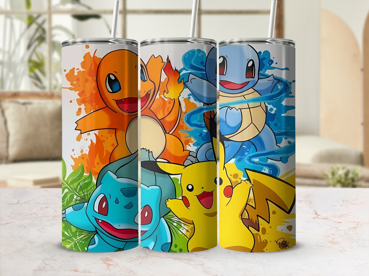 Pokemon Character Design Insulated Stainless Steel Tumbler