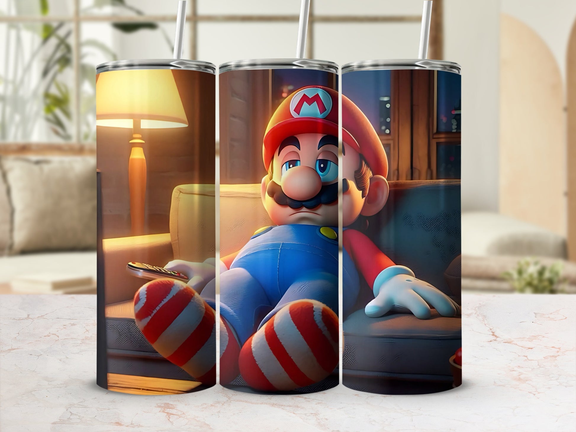 Relaxing Cartoon Character Design Tumbler Cup