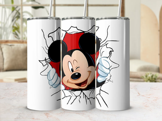 Mickey Mouse Peeking Through Wall Tumbler
