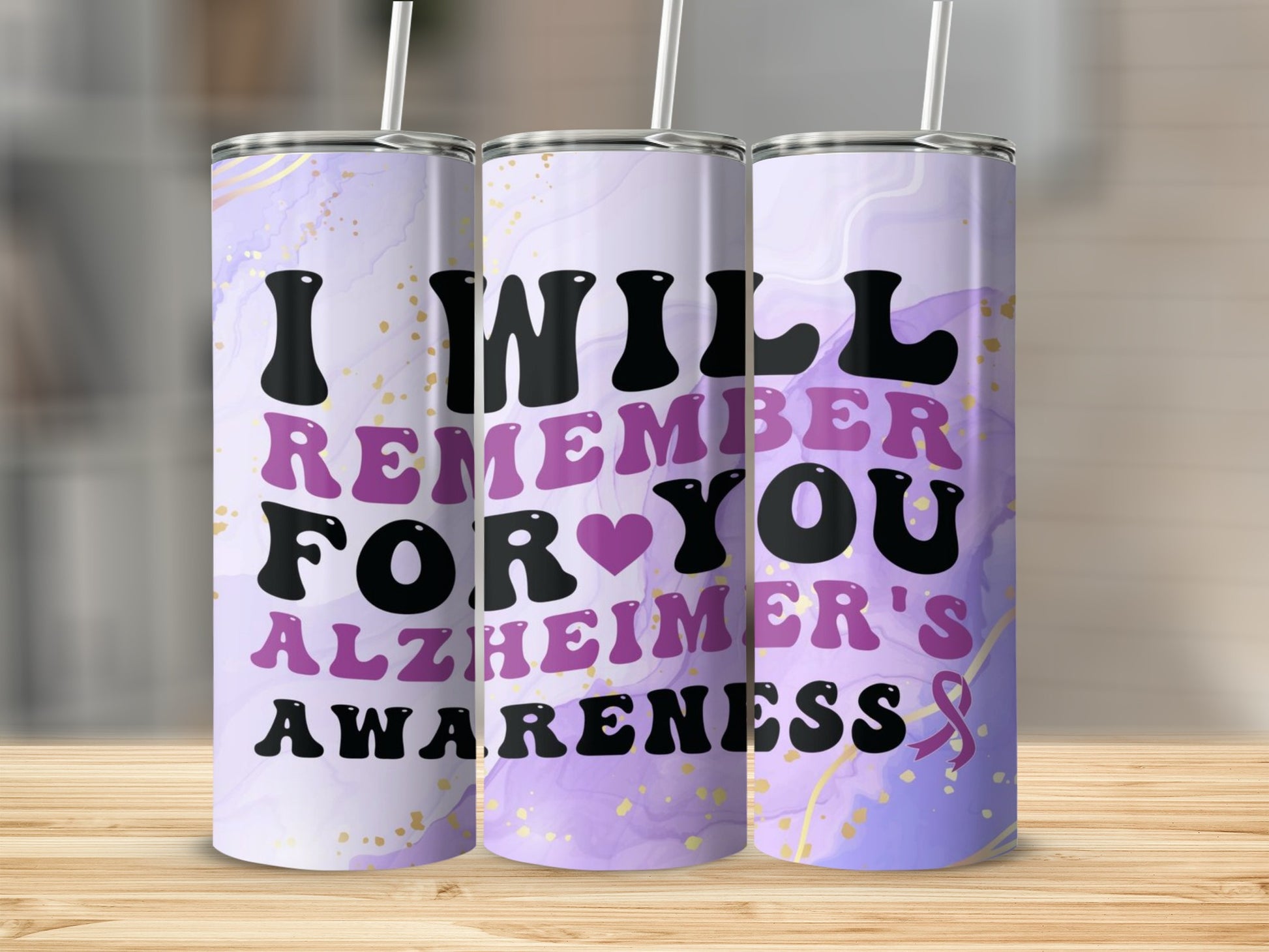 I Will Remember for You Alzheimer's Awareness tumbler