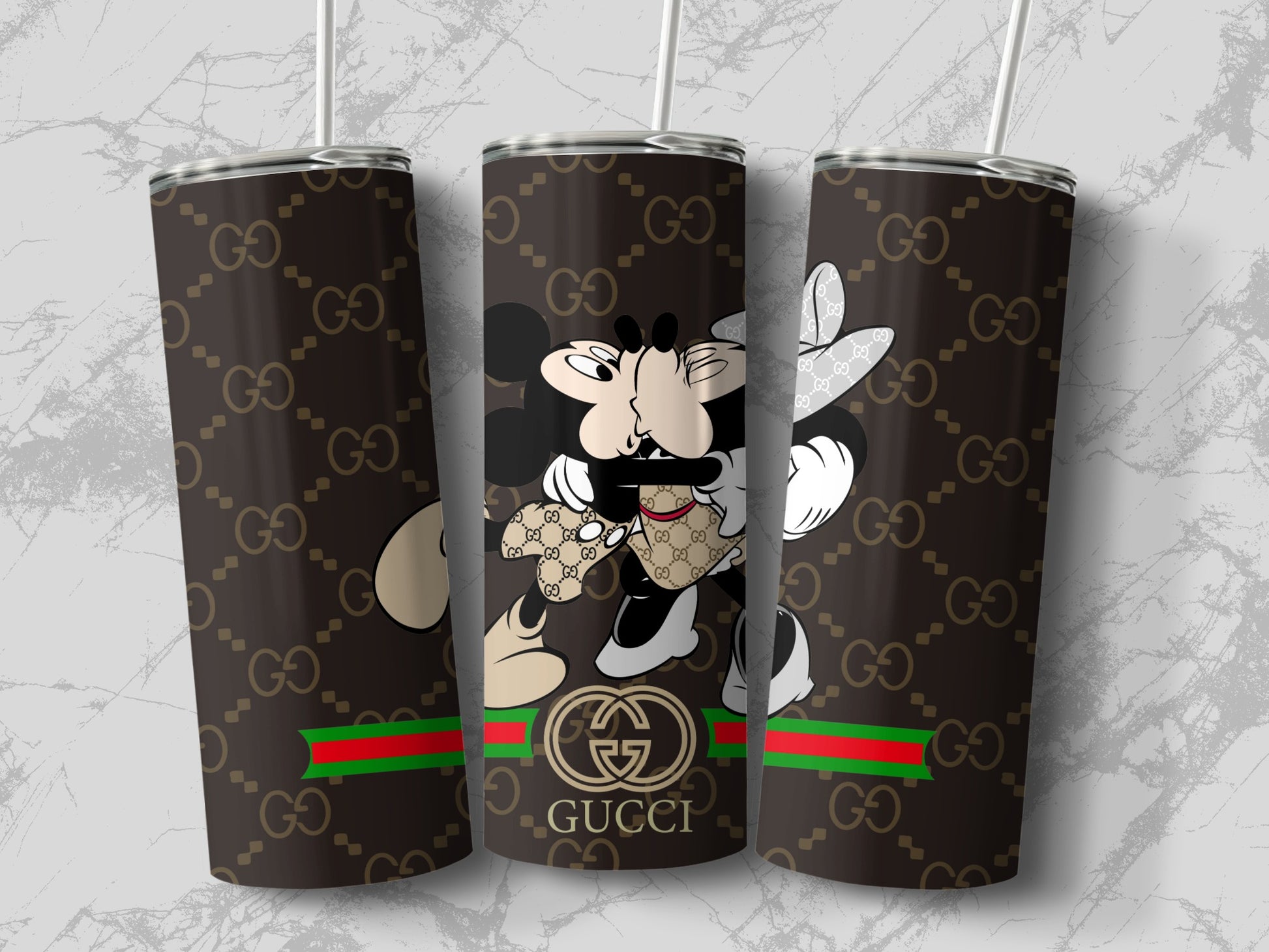 Gucci Mickey and Minnie Mouse Designer Tumbler