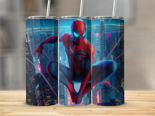 Spider-Man Tumbler with Straw Insulated Drinkware Cup