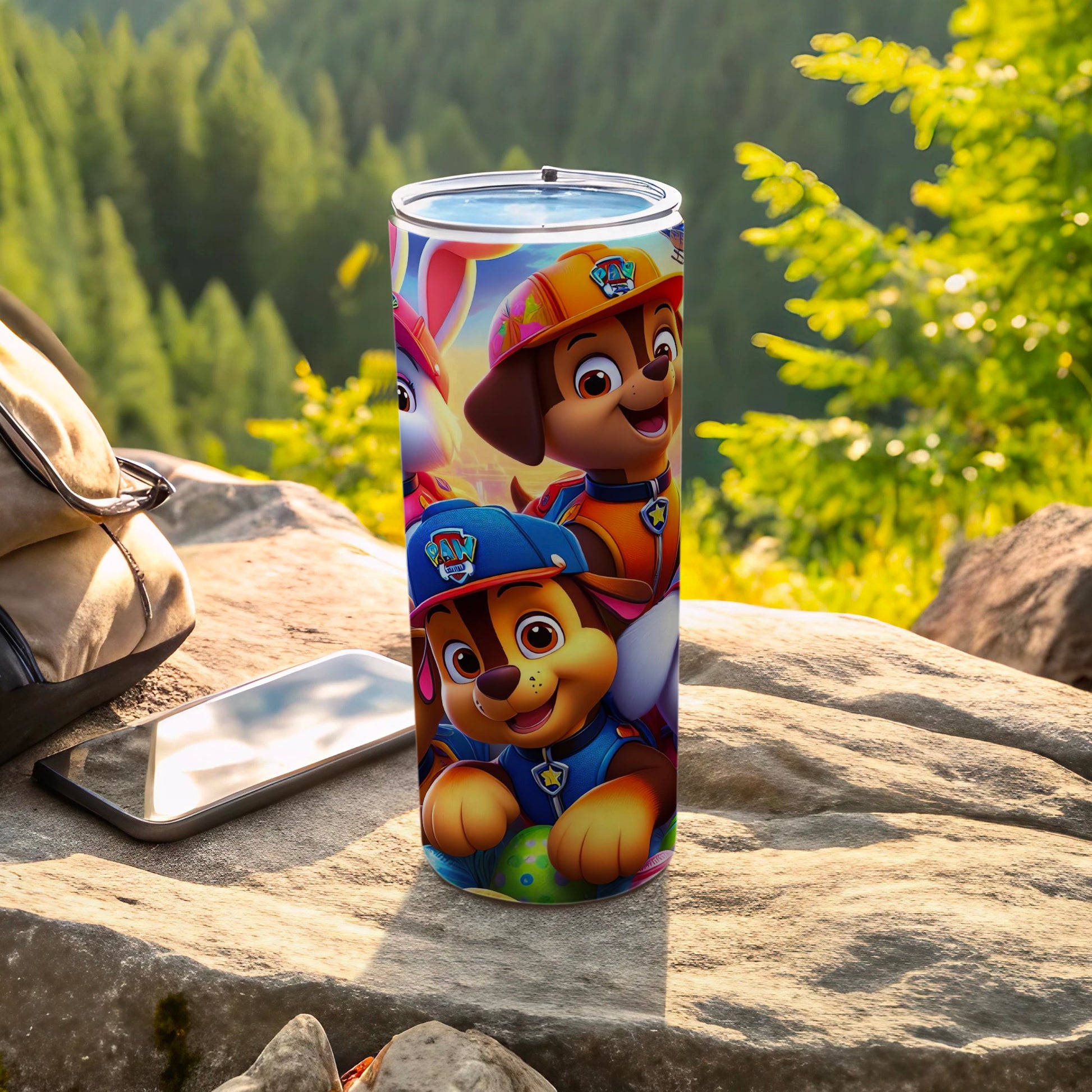 Colorful Cartoon Dog Characters Tumbler