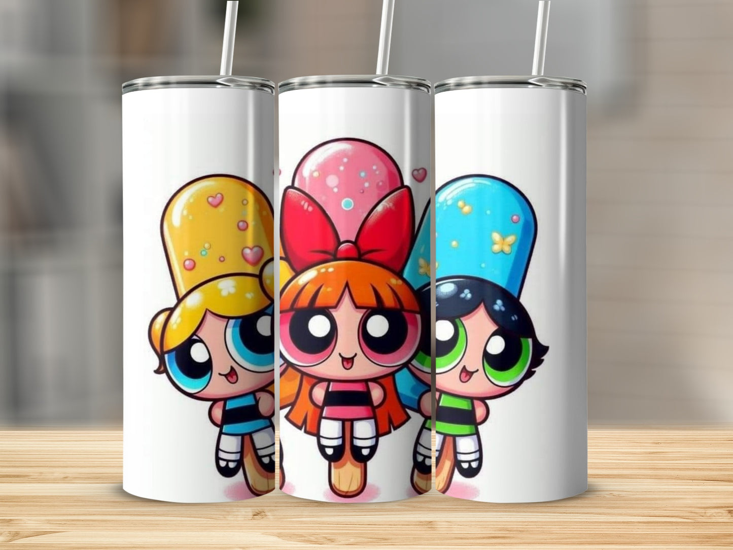 Cute Cartoon Character Tumblers with Colorful Designs