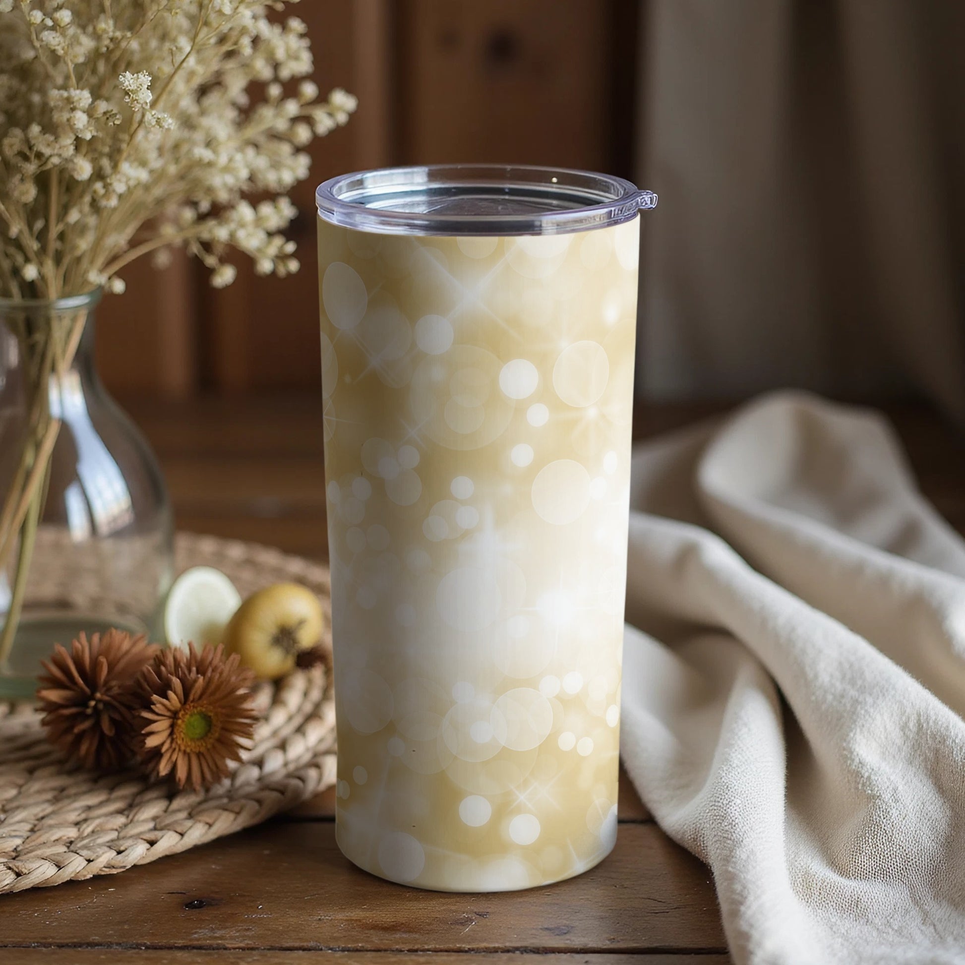 Elegant Light Golden Gradient Bokeh Tumbler