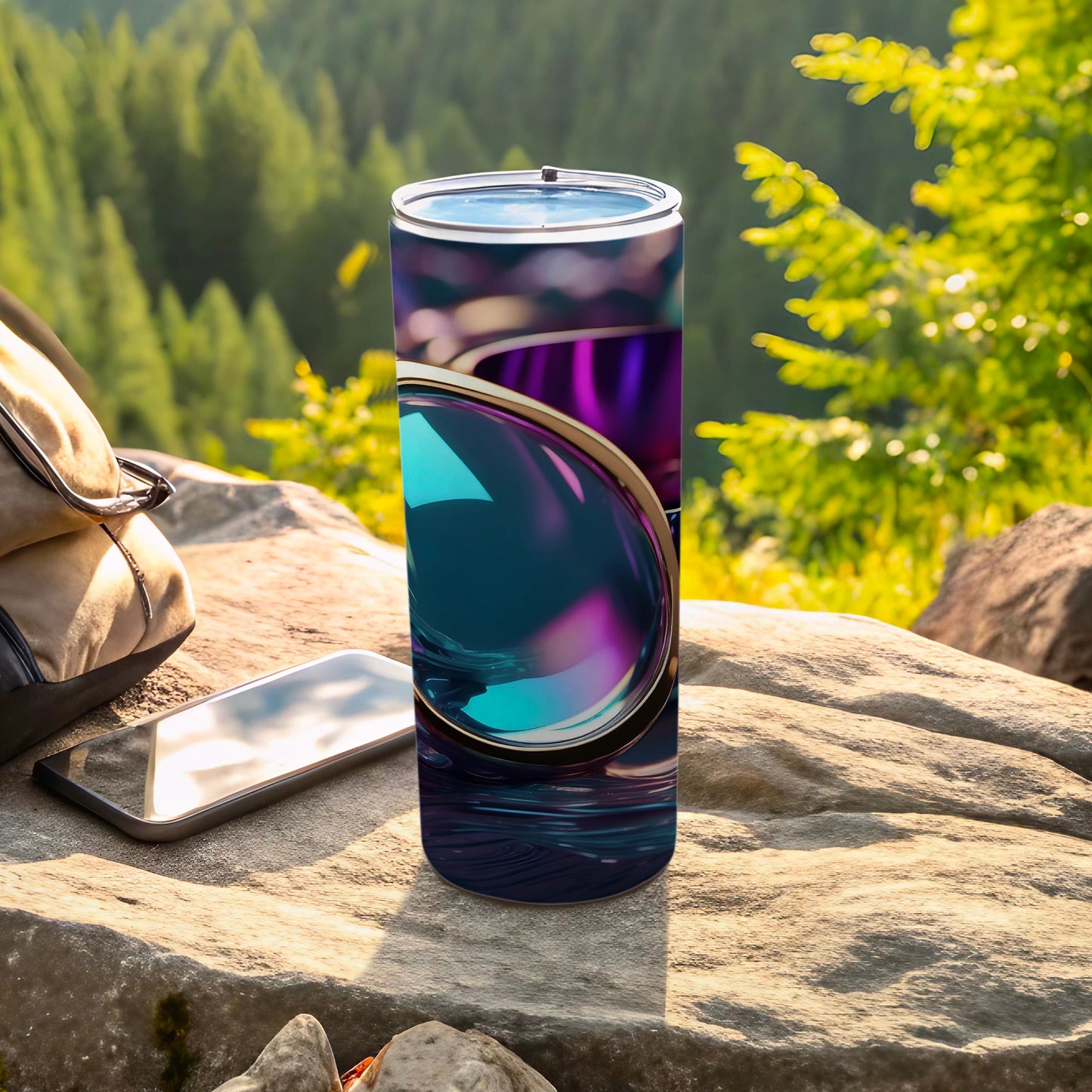 Vibrant Iridescent Abstract Blue Purple Design Tumbler product type
