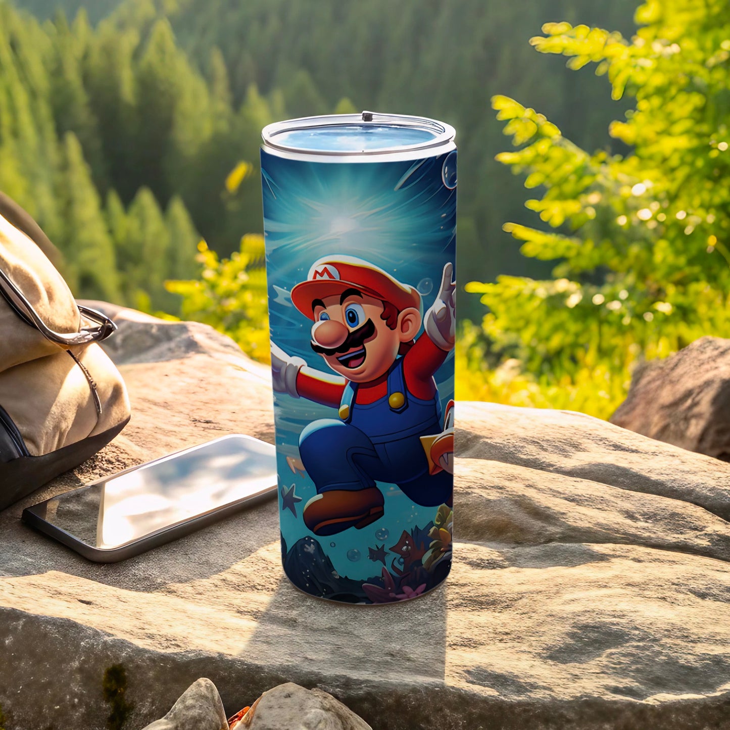 Vibrant Adventure Mario Design Insulated Tumbler