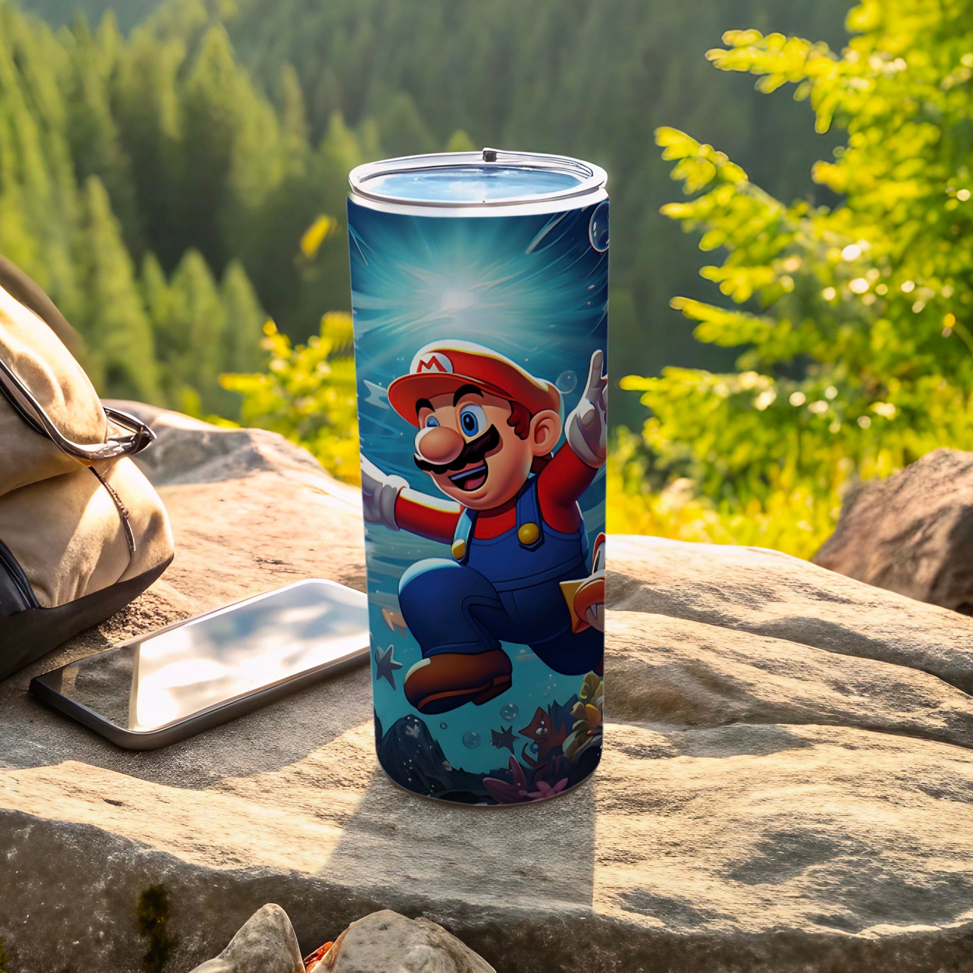 Vibrant Adventure Mario Design Insulated Tumbler