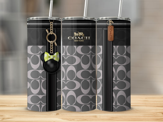 Stylish Zip and Charm Design Coach New York Tumbler