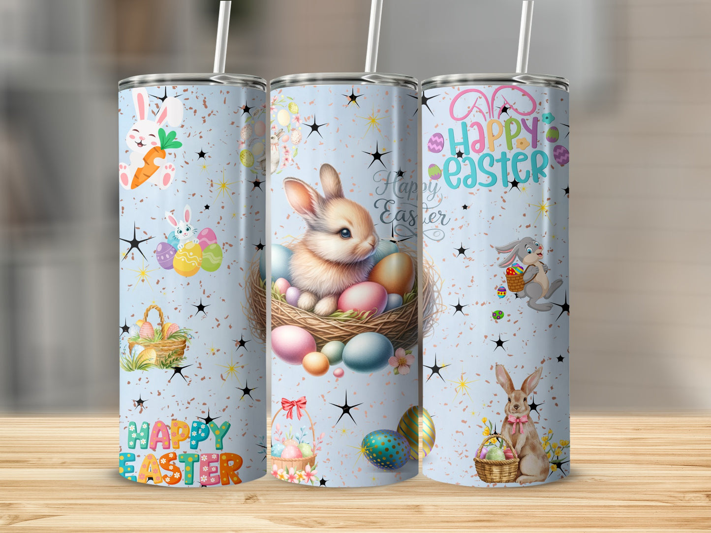 Cute Bunny and Easter Egg Designs Tumbler