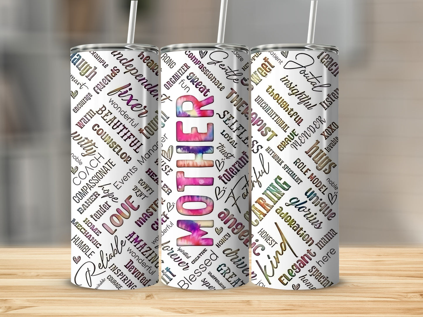 Mother-themed Tumbler with Positive Affirmations