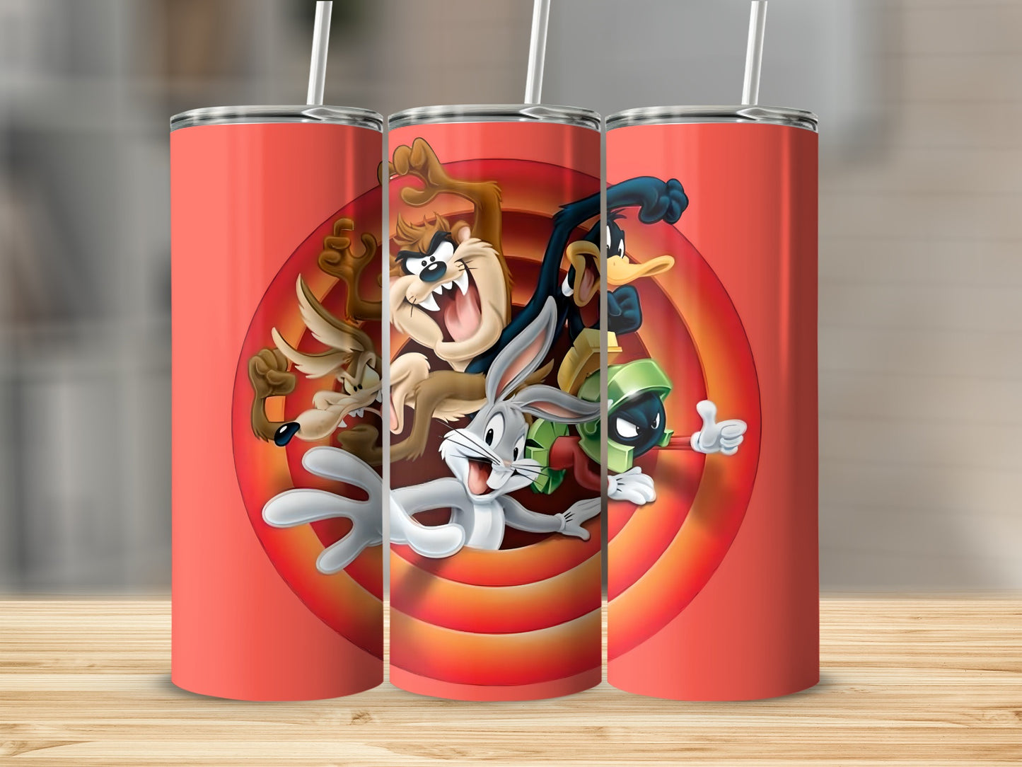 Colorful Cartoon Characters Insulated Tumbler Flask