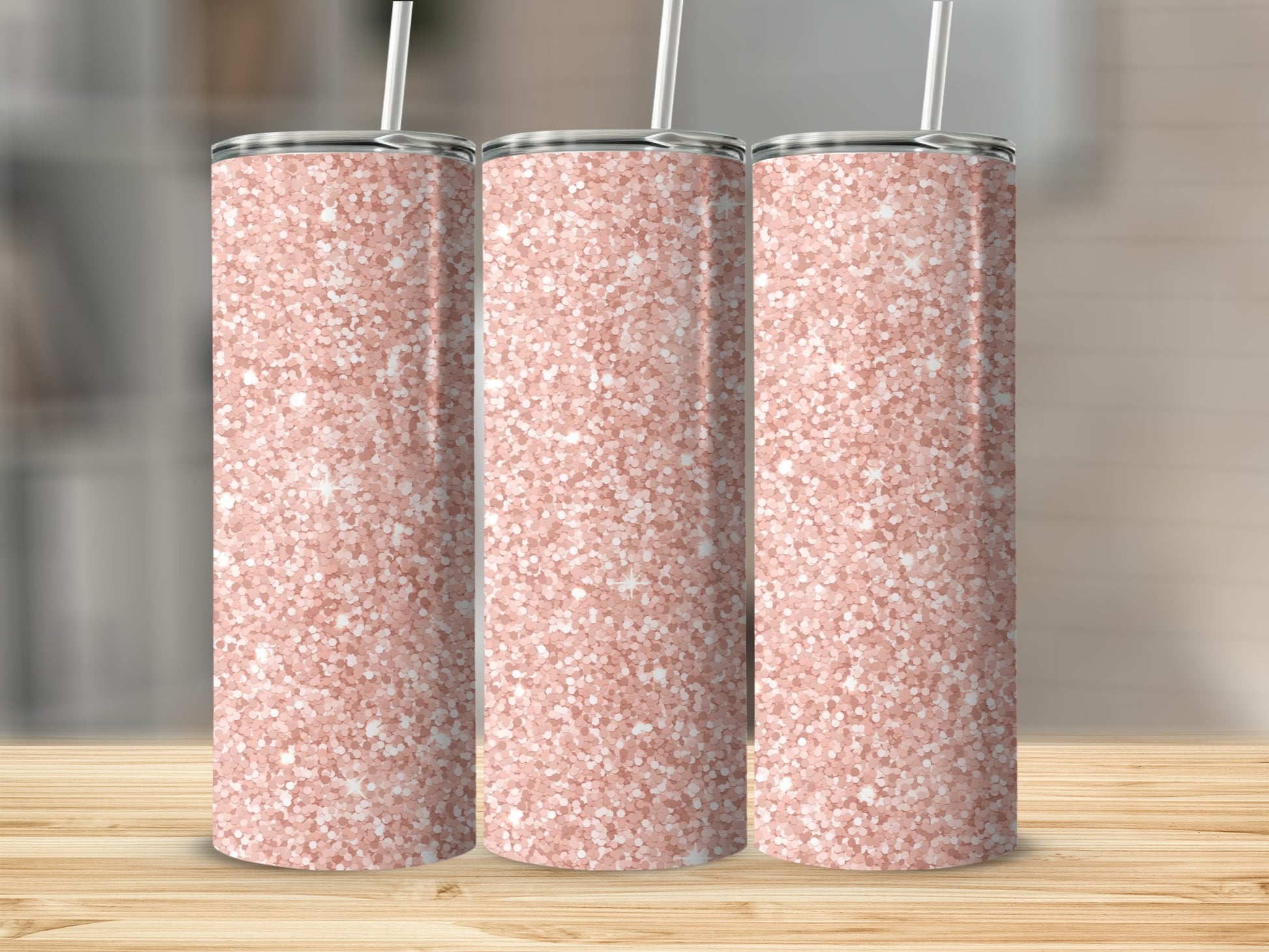 Glittery Pink Tumbler Sparkles for Everyday Use