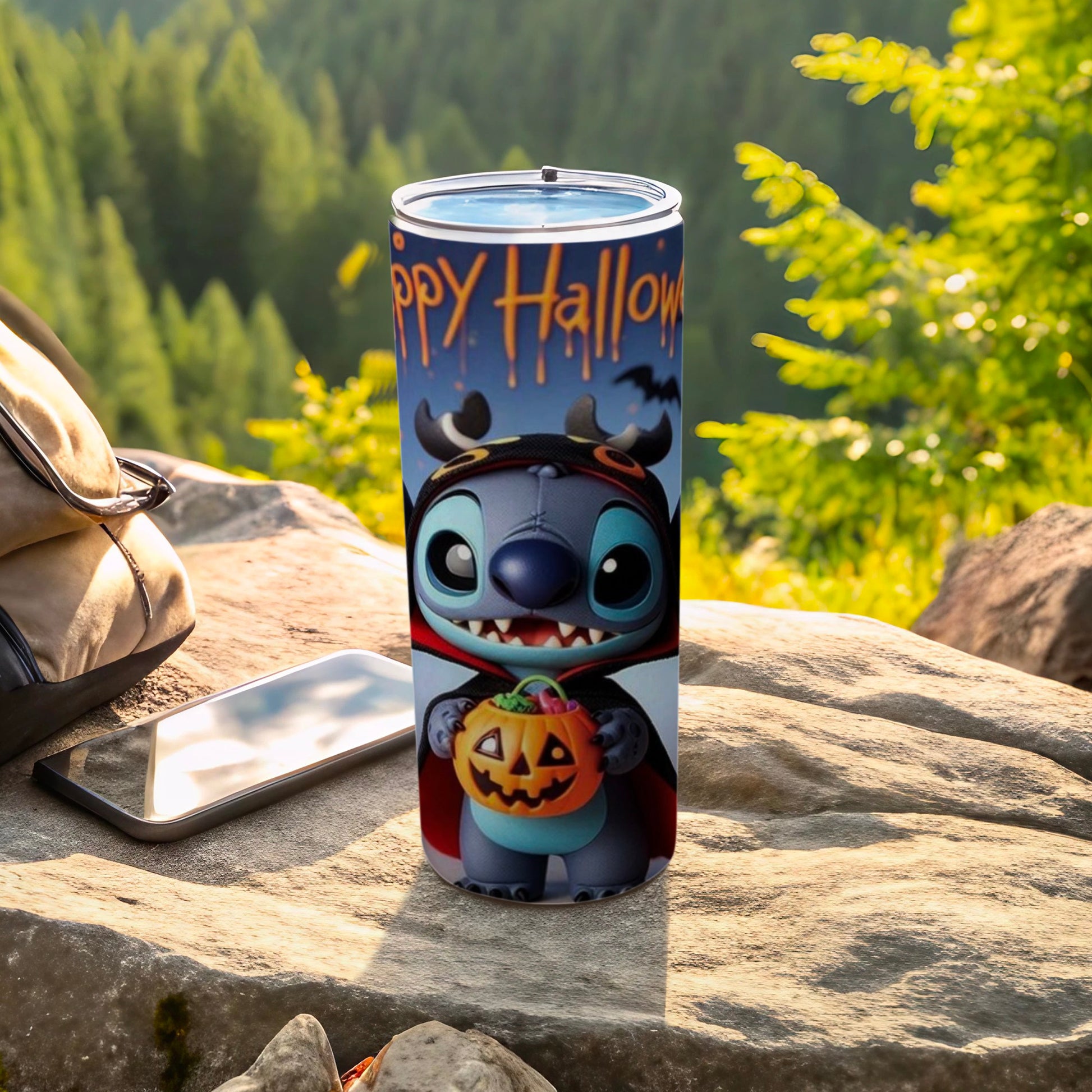 Happy Halloween Cute Character Tumbler for Festive Cheer