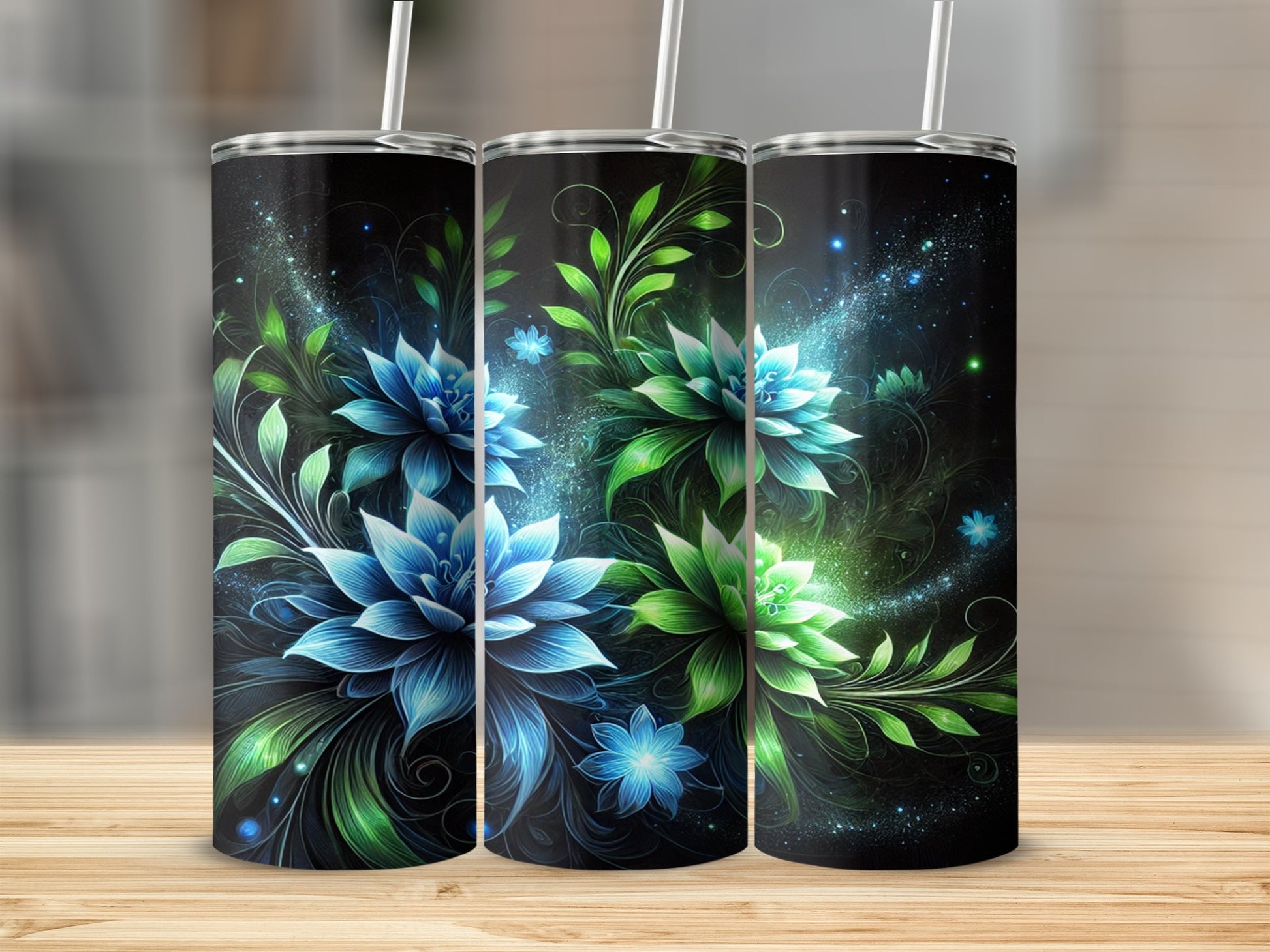 Vibrant Floral Themed Insulated Tumbler Drinkware