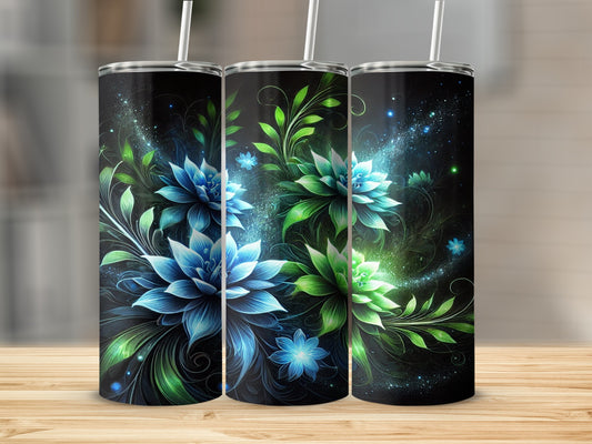 Vibrant Floral Themed Insulated Tumbler Drinkware