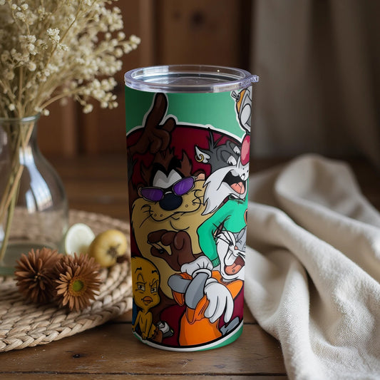 Colorful Cartoon Characters Insulated Tumbler Flask