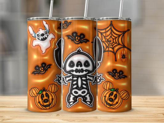 Halloween Skeleton and Pumpkin Design Tumblr