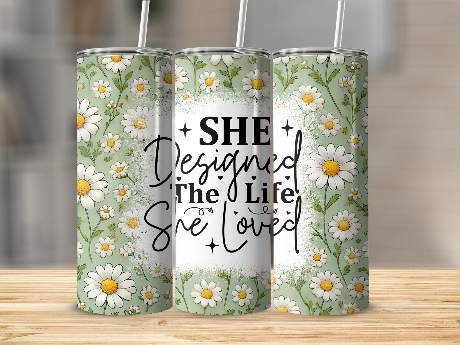Floral She Designed The Life She Loved tumbler