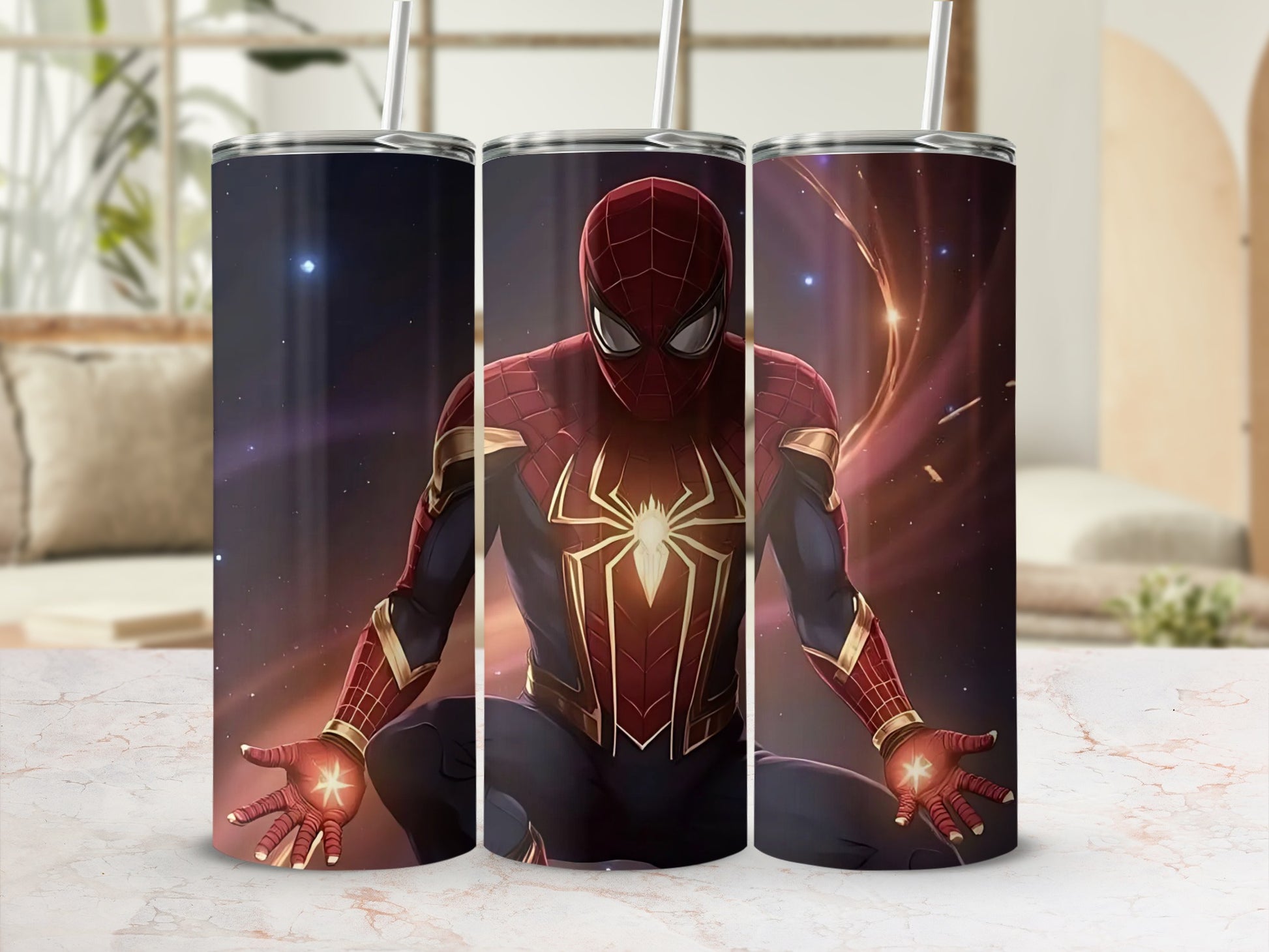 Spider Man Hero Design Beverage Tumbler Cup