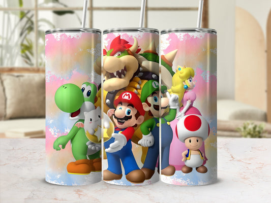 Colorful Heroic Characters Graphic Design Tumbler
