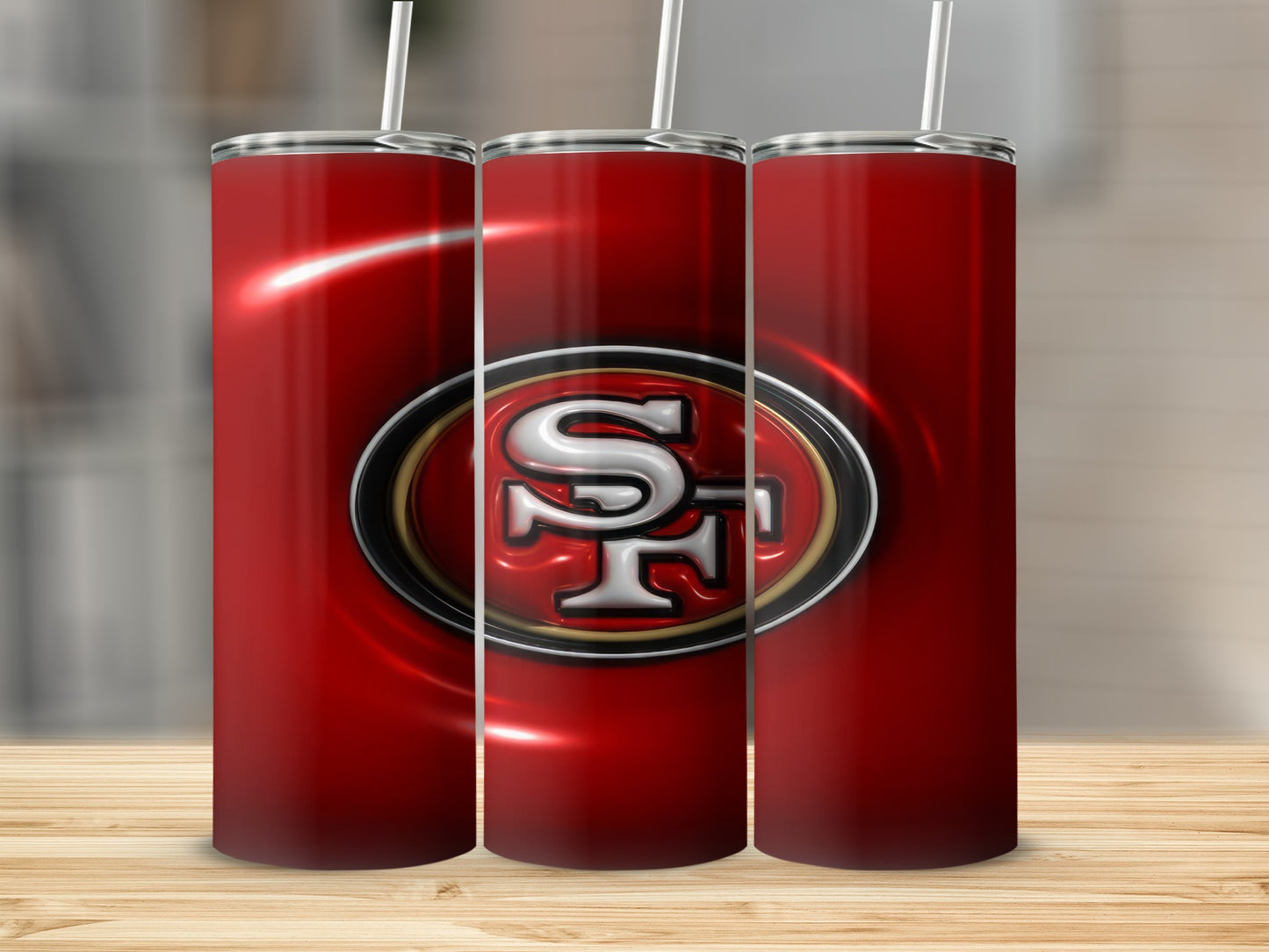 49ers Glossy Design Graphic Sports Logo Design Tumblers