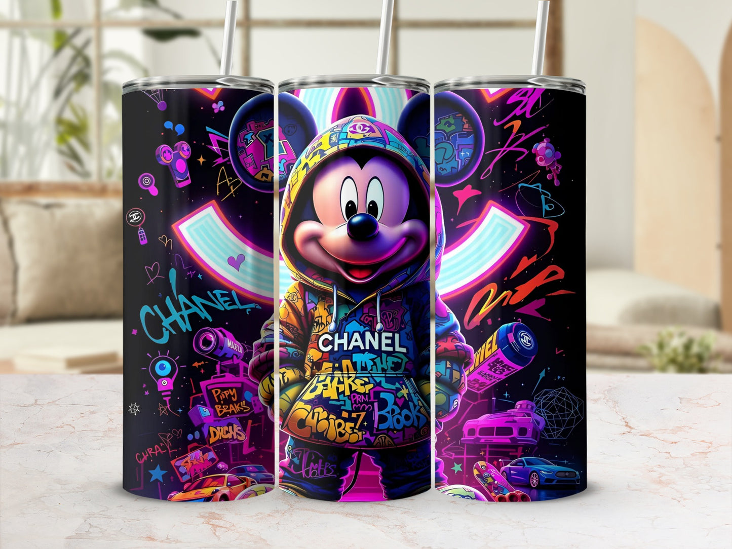 Colorful Cartoon Graffiti Art Characters Tumbler