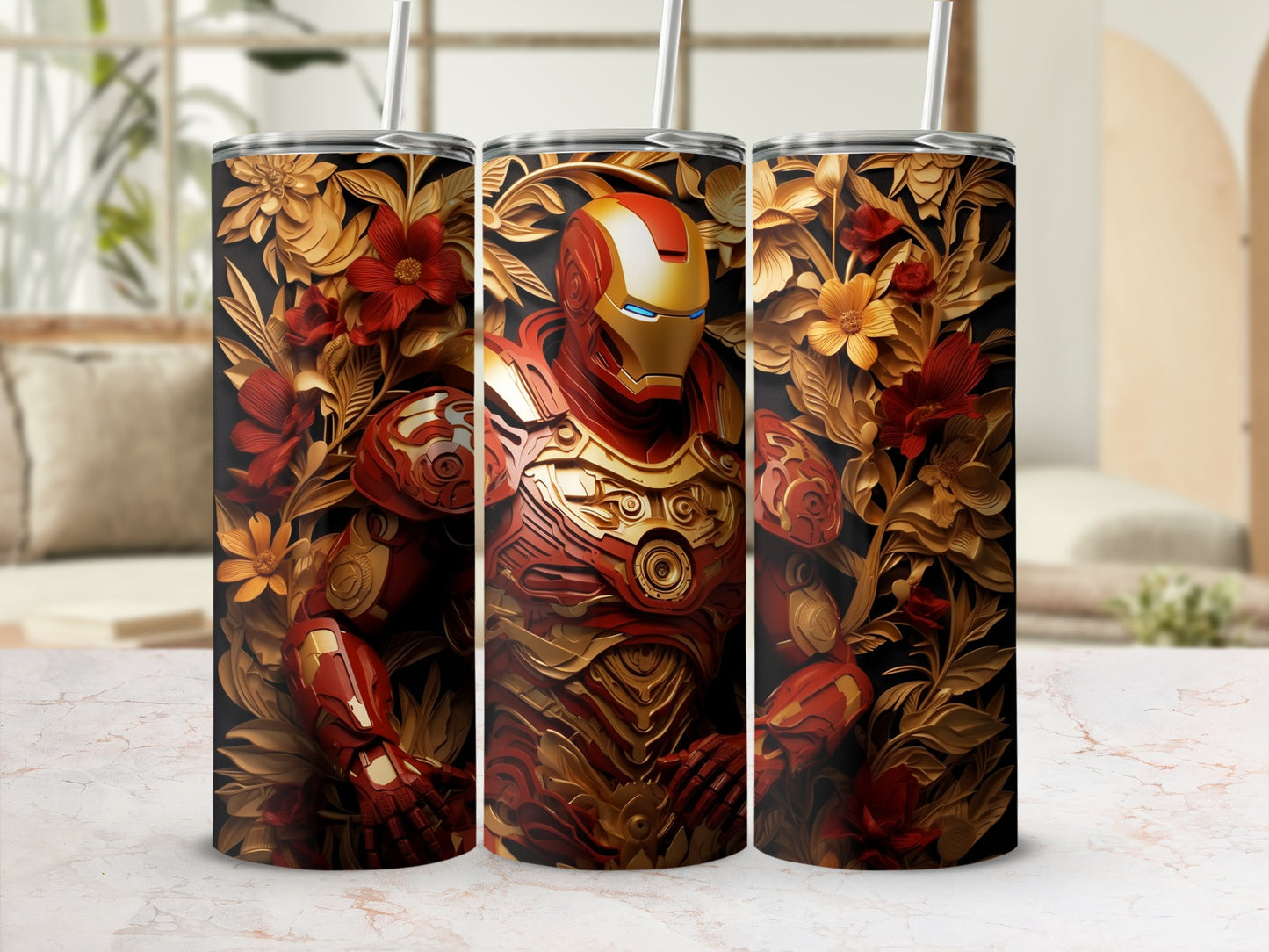 Marvel Hero Theme Tall Slim Tumbler for Everyday Use