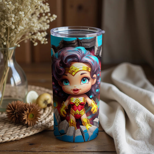 Adorable Chibi Superhero Themed Tumbler Product