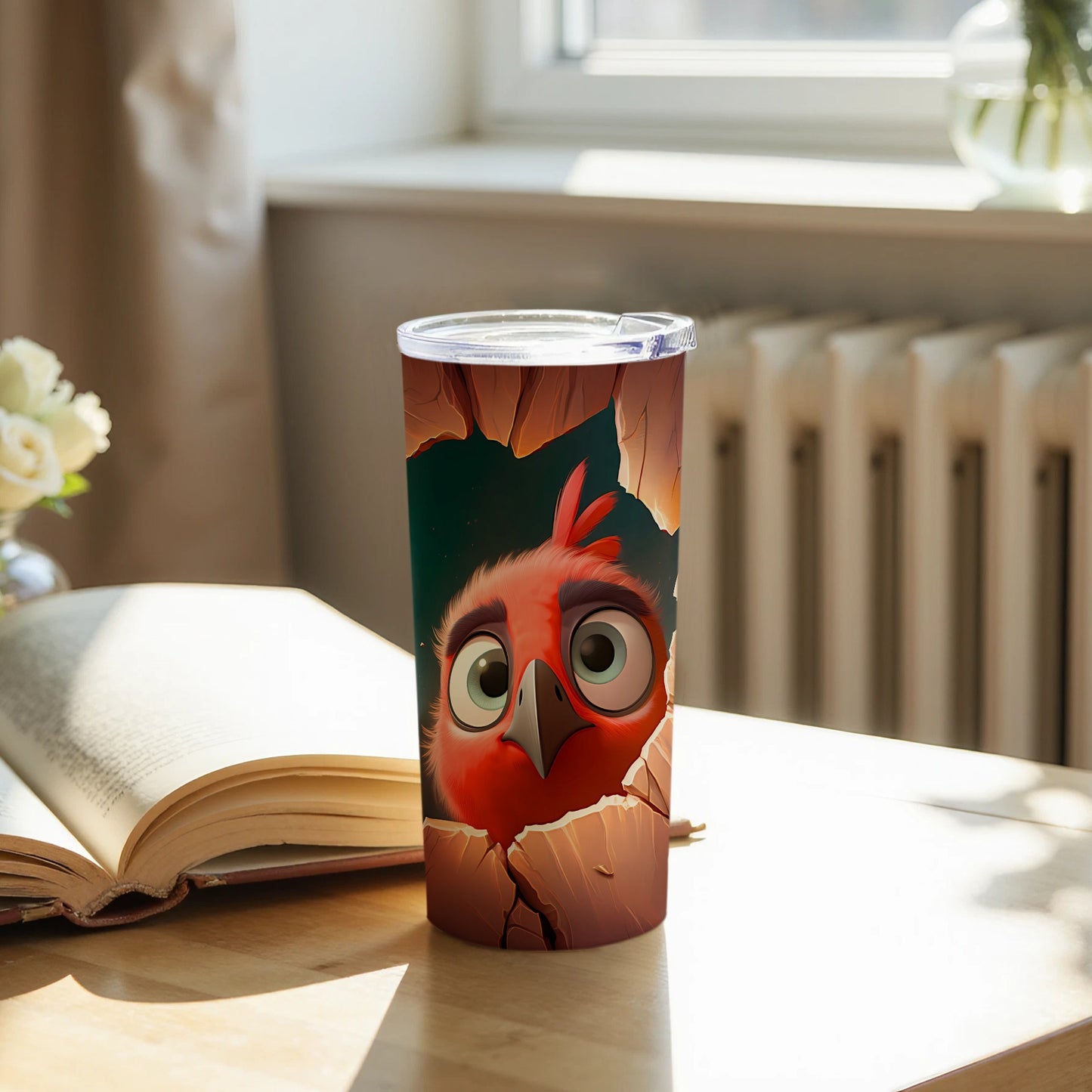 Big Eyed Red Bird Cracked Wall Appearance Fun Tumbler product type

Red bird
Cartoon bird
Big eyes
Cracked design
Peeking bird
Tumbler cup
Insulated mug
Travel tumbler
Drinkware
Unique design
Whimsical art
Funny character
Gift idea
Beverage container
Graphic print
Animal design
Cute bird
Novelty item
Animated character
Pop culture