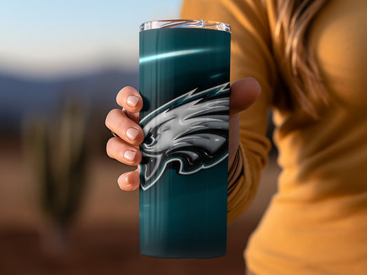 Philadelphia Eagles Logo with Lighting Detail Tumblers
