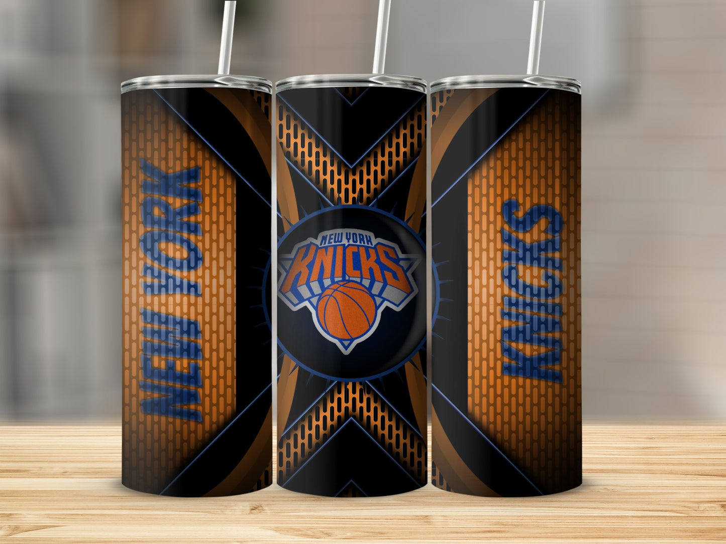 New York Knicks Basketball Team Abstract Design Tumblers