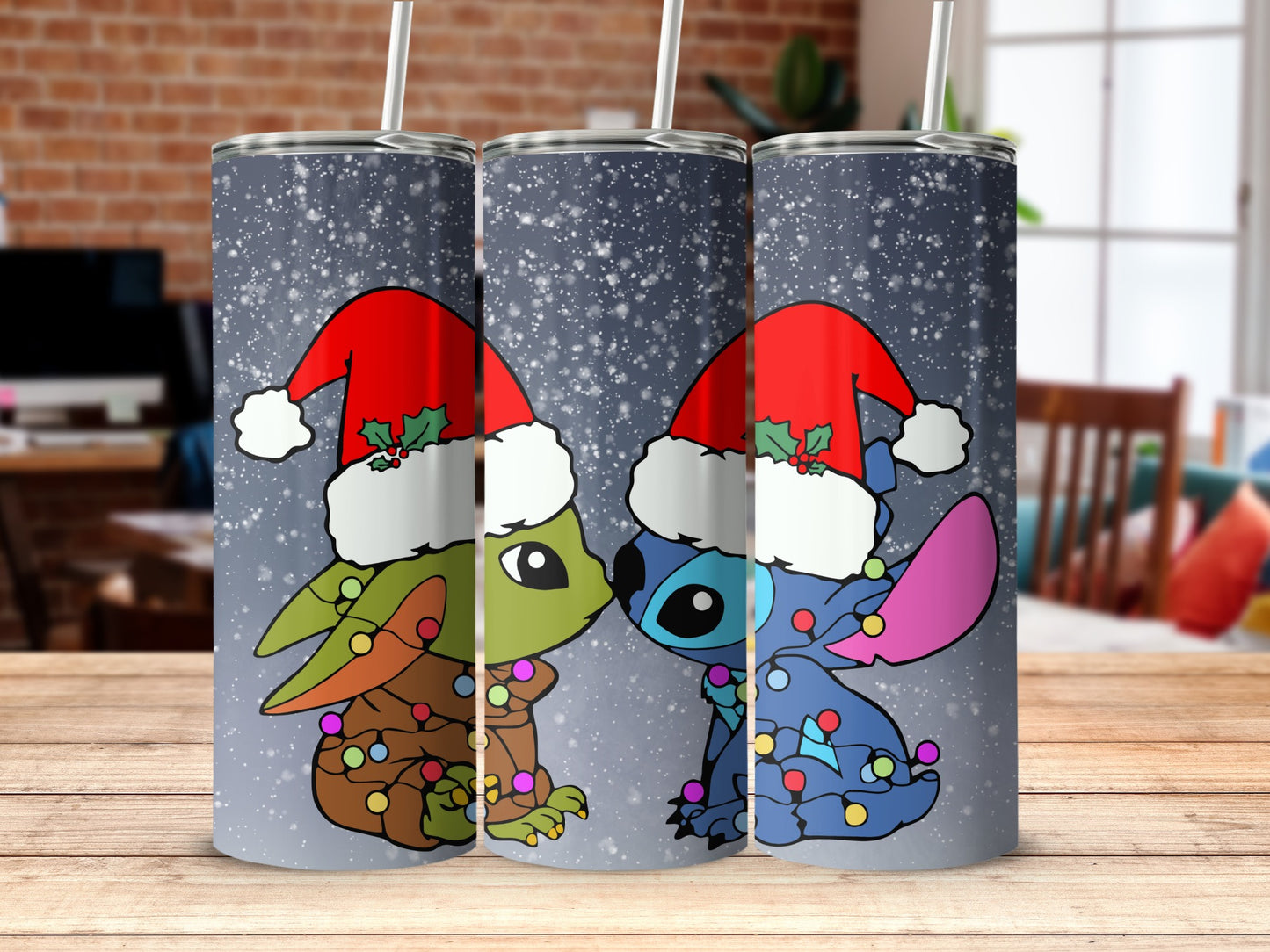 Cute Holiday Characters Stainless Steel Tumbler