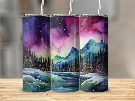 Enchanting Mountain Landscape Tumbler Cup