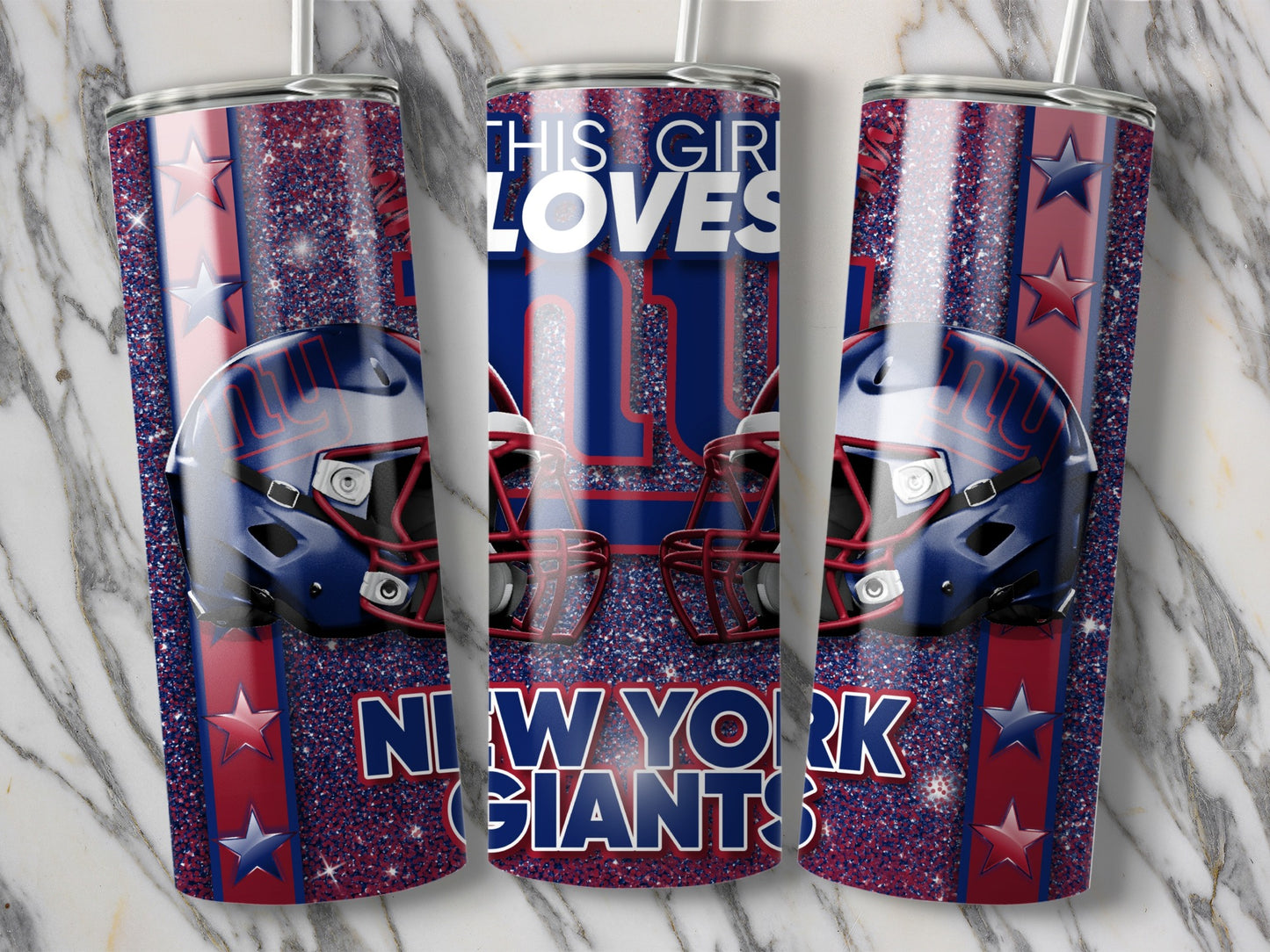 This Girl Loves New York Giants Team Football Tumblers