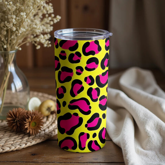 Bright Leopard Print Insulated Tumbler for Trendy Drinks