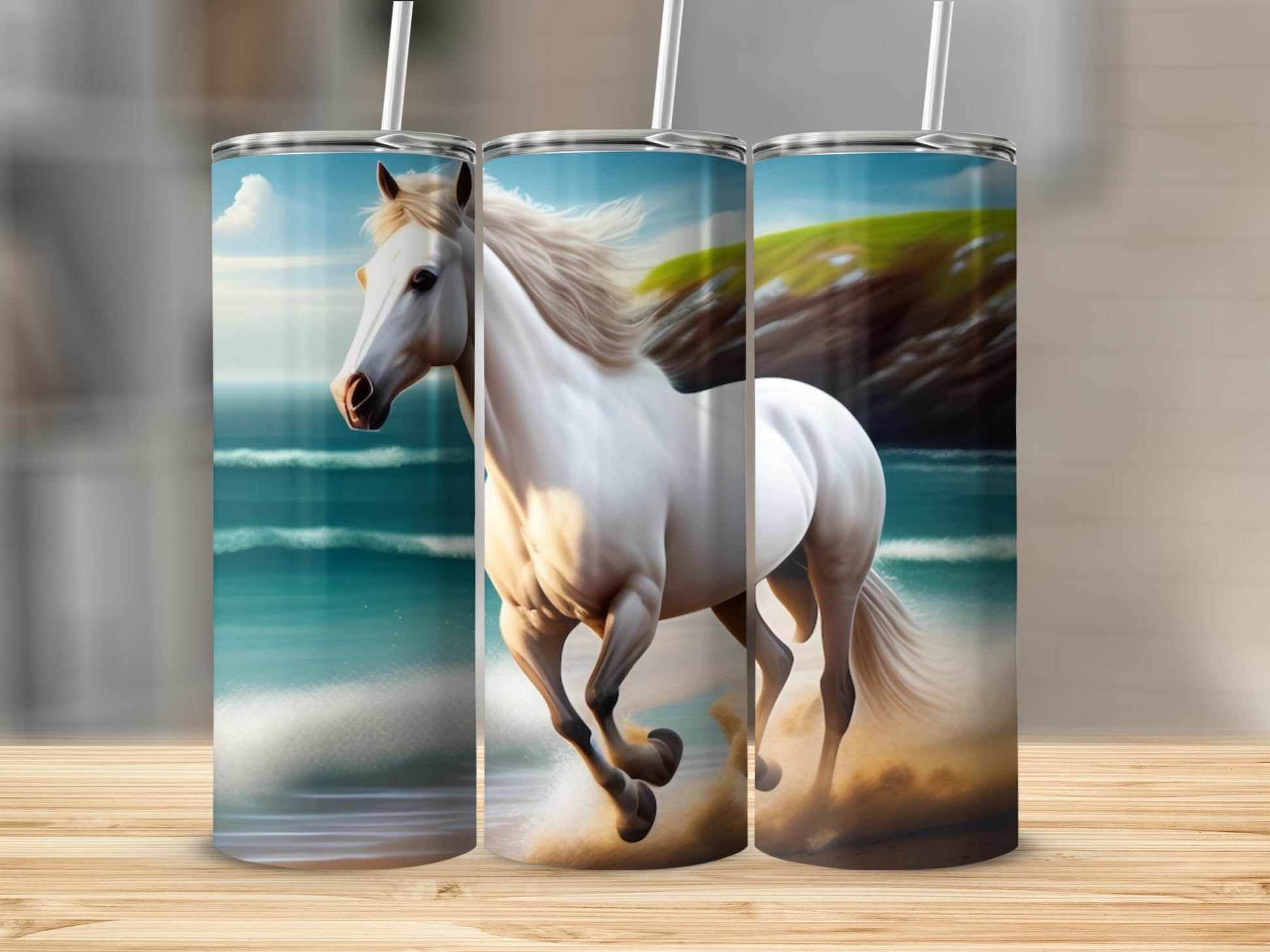 Stunning Horse Design Insulated Stainless Steel Tumbler