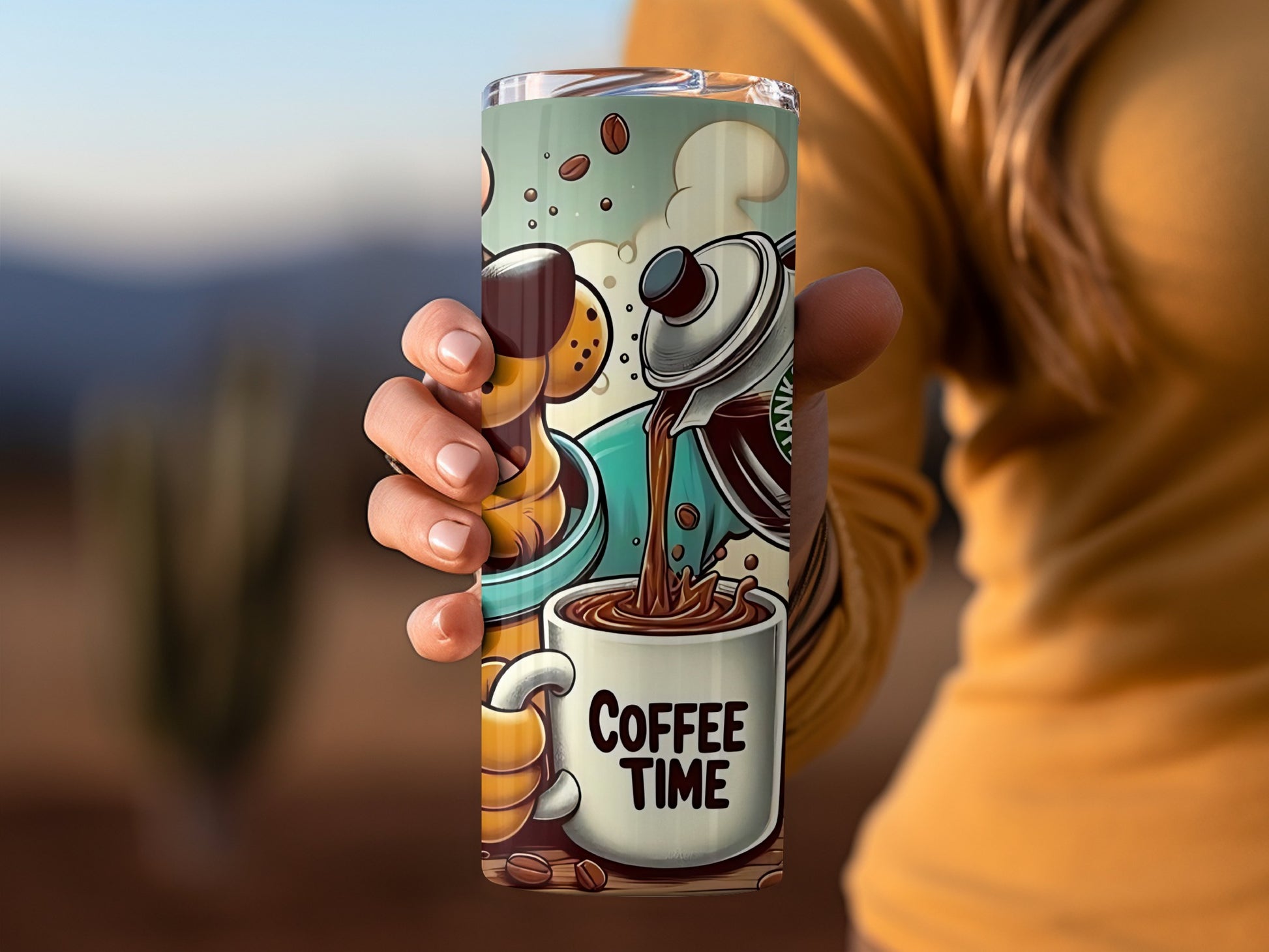 Coffee Time Design Tumbler for Hot and Cold Beverages