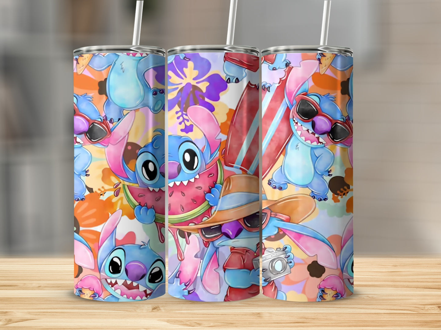 Cute Cartoon Watermelon Summer Themed Drink Tumbler
