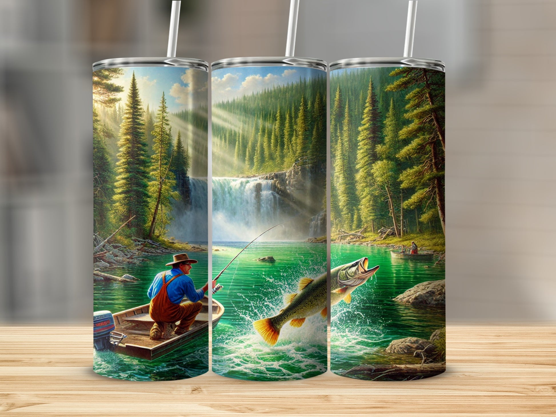 Scenic River Fishing Adventure Tumbler For Nature Lovers
