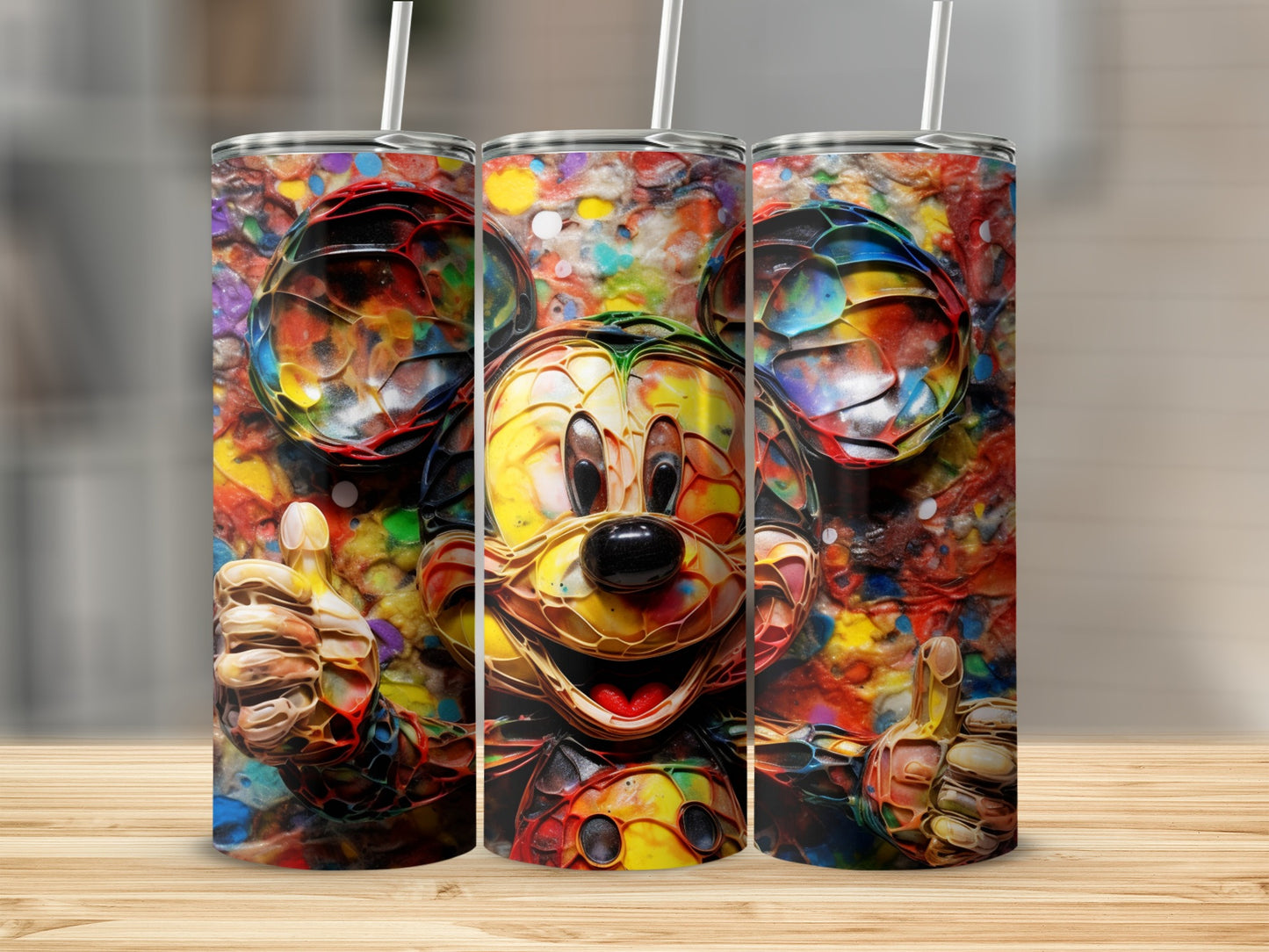 Vibrant Design Colorful Character Artwork Tumbler